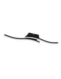 Plafón de techo LED ROUTE 2 tiras 56cm 5W 2x600lm luz neutra 3000K IP20 Negro