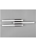 Plafonnier LED ROUTE 3 bandes 56cm 5W 3x600lm lumière neutre 4000K IP20 Noir
