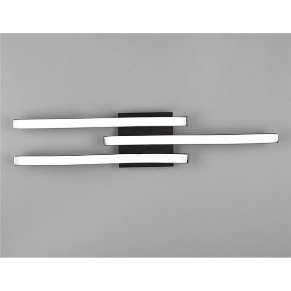 Plafón de techo LED ROUTE 3 tiras 56cm 5W 3x600lm luz neutra 4000K IP20 Negro