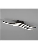 Plafón de techo LED ROUTE 3 tiras 56cm 5W 3x600lm luz neutra 4000K IP20 Negro