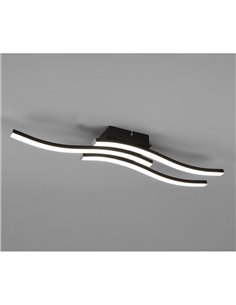 Plafón de techo LED ROUTE 3 tiras 56cm 5W 3x600lm luz neutra 4000K IP20 Negro 2
