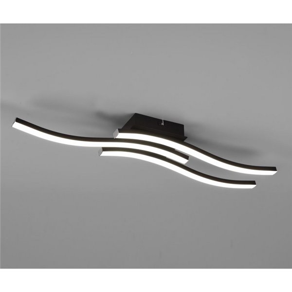 Plafón de techo LED ROUTE 3 tiras 56cm 5W 3x600lm luz neutra 4000K IP20 Negro