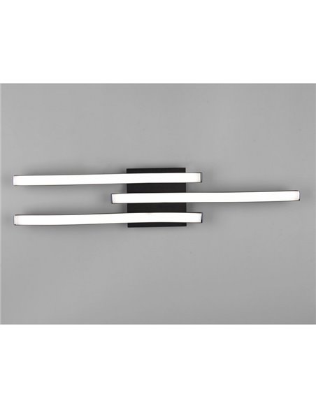 Luminária de teto LED ROUTE 3 tiras 56cm 5W 3x500lm luz quente 3000K IP20 Preto