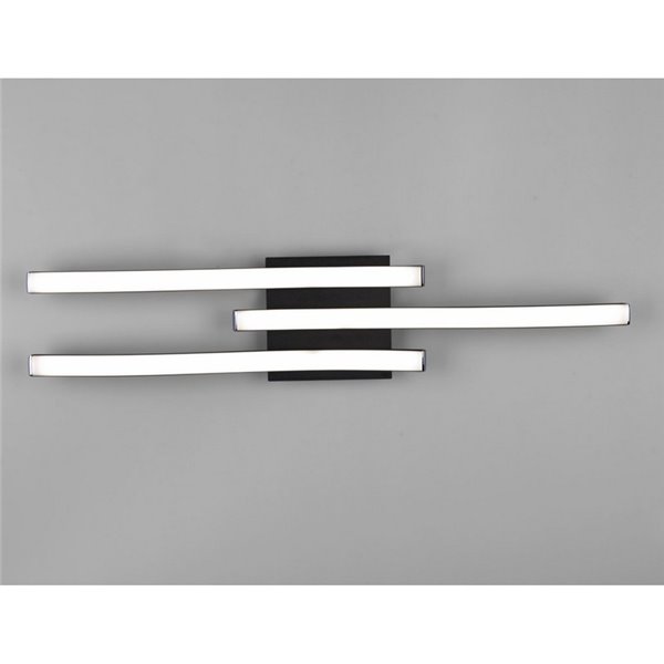 Luminária de teto LED ROUTE 3 tiras 56cm 5W 3x500lm luz quente 3000K IP20 Preto