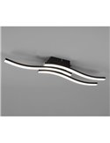 Plafón de techo LED ROUTE 3 tiras 56cm 5W 3x500lm luz cálida 3000K IP20 Negro