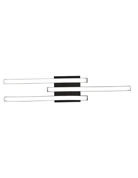 Plafón de techo LED ROUTE 3 tiras 56cm 5W 3x500lm luz cálida 3000K IP20 Negro