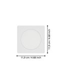 Downlight LED cuadrado empotrable 117X117mm blanco FUEVA 6, CCT (2700K-4000K-6500K), 6,3W, 720Lm