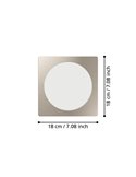 Luminaria empotrable LED cuadrada FUEVA 6 níquel 166×166mm, CCT (2700K-4000K-6500K), 10,5W 1200Lm, IP20