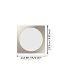 Luminaria empotrable LED cuadrada FUEVA 6 níquel 216×216mm, CCT (2700K-4000K-6500K), 18,5W 2100Lm, IP20