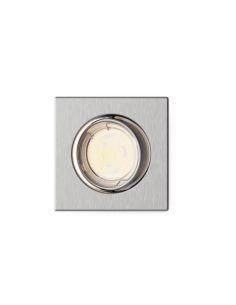 Aro empotrable cuadrado PERIDOT niquel 30º GU10 8720169392700 | LeonLeds