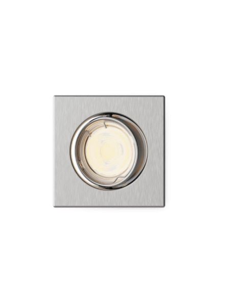 Aro empotrable cuadrado PERIDOT niquel 30º GU10 8720169392700 | LeonLeds