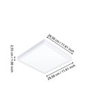 Plafón LED inteligente CONNECT-Z cuadrado blanco FUEVA 6-Z 290×290mm, 13,5W 2000Lm, RGB+CCT (2700K-6500K)
