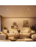 Pack 3 aros empotrables cuadrados PERIDOT níquel 30º GU10 8721103037053 ambiente | LeonLeds
