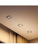 Pack 3 aros empotrables cuadrados PERIDOT níquel 30º GU10 8721103037053 detalle | LeonLeds