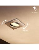 Pack 3 aros empotrables cuadrados PERIDOT níquel 30º GU10 8721103037053 orientable | LeonLeds