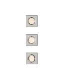 Lot de 3 anneaux d'encastrement carrés GU10 30° nickelés PERIDOT 8721103037053 | LeonLeds
