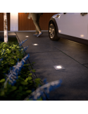 Foco empotrable LED Philips myGarden Crust cuadrado acero inoxidable IP67