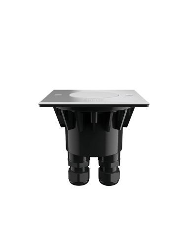 Foco empotrable LED Philips myGarden Crust cuadrado acero inoxidable IP67