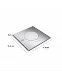 Foco empotrable LED Philips myGarden Crust cuadrado acero inoxidable IP67