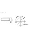 Medidas Rotativo LED ámbar Hella K-LED Blizzard 2XD 012 980-001 12/24 V