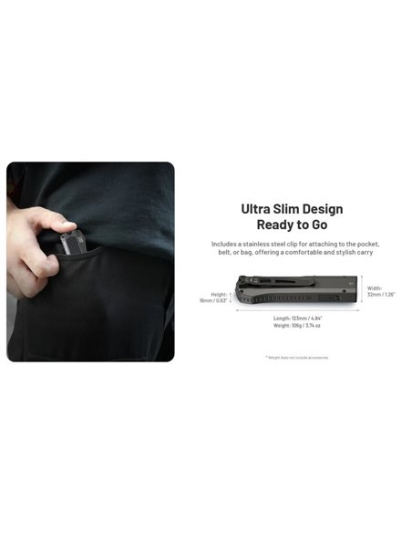 Linterna láser EDC17 ultra compacta 1500 lm, 230m alcance, UV 1350 mW y láser verde IPX7