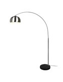 Lampadaire avec abat-jour en métal et base en marbre ARGENTINE ampoule non incluse 1xE27 max. 60W IP20 Nickel mat