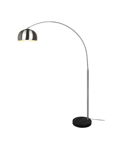 Luminária de chão com cúpula de metal e base de mármore Lâmpada ARGENTINA excluindo 1xE27 máx. 60W IP20 Níquel Fosco