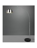 Lampadaire avec abat-jour en métal et base en marbre ARGENTINE ampoule non incluse 1xE27 max. 60W IP20 Nickel mat