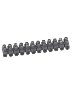 Regleta de conexión 12 bornes 2,5 mm² NYLBLOC negra 250V 24A