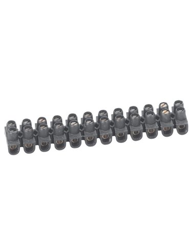Regleta de conexión 12 bornes 2,5 mm² NYLBLOC negra 250V 24A