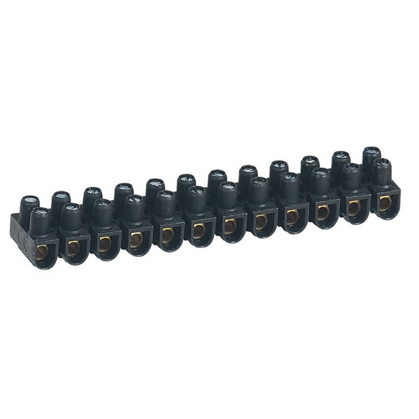 Regleta de conexión 12 bornes 6 mm² NYLBLOC negra 250 V 41A