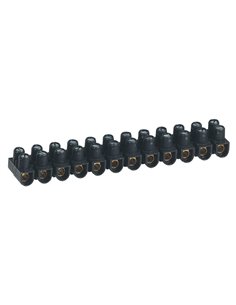 Regleta de conexión 12 bornes 10 mm² NYLBLOC negra 250 V 57A
