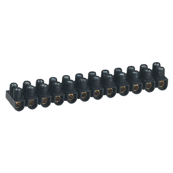 Regleta de conexión 12 bornes 10 mm² NYLBLOC negra 250 V 57A