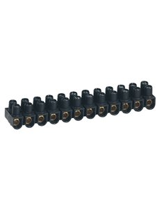 Regleta de conexión 12 bornes 16 mm² NYLBLOC negra 250 V 76A