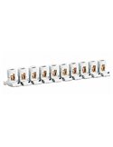Regleta de paso SUPREM 10 bornas 2×6 mm²  gris ignífuga 230 V 40 A