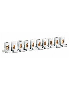 Regleta de paso SUPREM 10 bornas 2×16 mm²  gris ignífuga 230 V 63 A