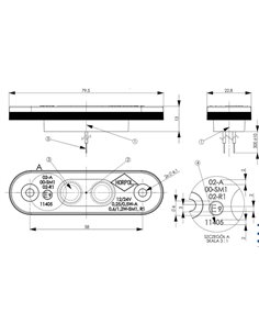 Luz de sinalização LED com almofadas, homologada para 12/24V R1 A SM1, branca, âmbar e vermelha. 2