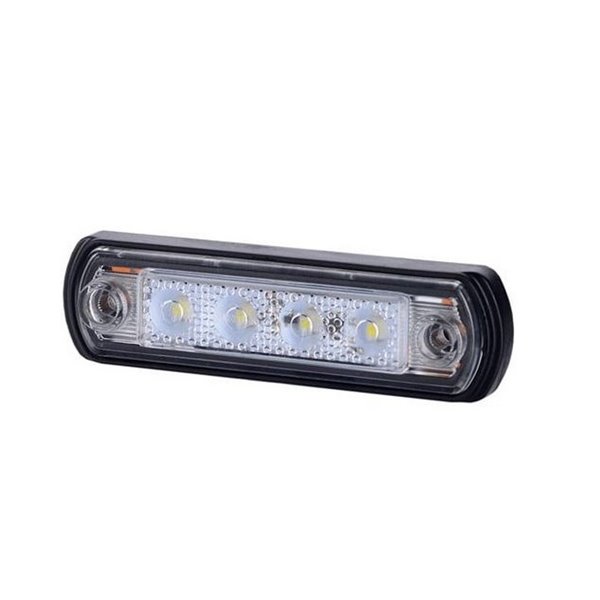Luz de gálibo LED con base de goma 12/24V homologado R1 A SM1, blanco, ámbar y rojo