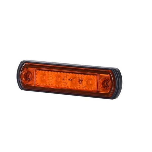 Luz de gálibo LED con base de goma 12/24V homologado R1 A SM1, blanco, ámbar y rojo