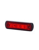 Luz de sinalização LED com base de borracha, homologada para 12/24V R1 A SM1, nas cores branca, âmbar e vermelha.