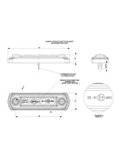 Luz de gálibo LED con base de goma 12/24V homologado R1 A SM1, blanco, ámbar y rojo