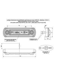 Piloto de gálibo LED 12/24V homologado R1 A SM1, blanco, ámbar y rojo 2