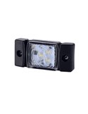 Galibo LED con soporte y fijación lateral 12/24V homologado R1 A SM1, blanco, ámbar y rojo
