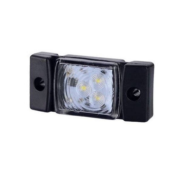 Galibo LED con soporte y fijación lateral 12/24V homologado R1 A SM1, blanco, ámbar y rojo