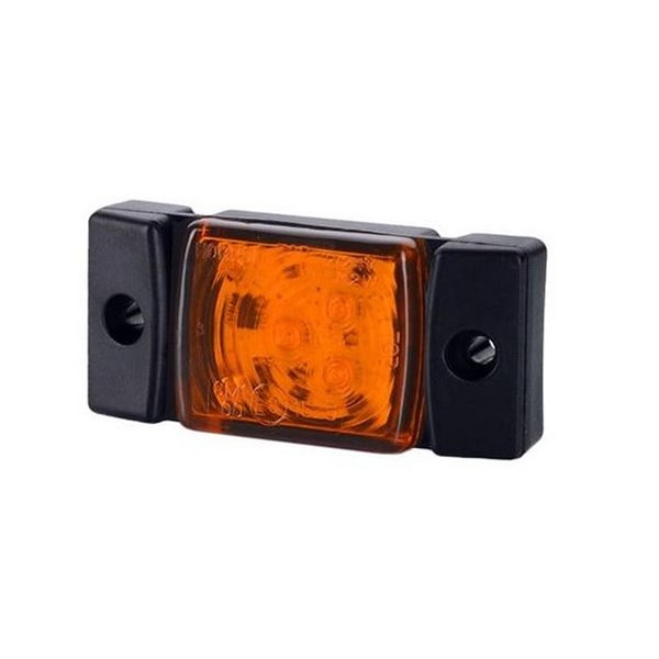 Feu de position à LED avec support et fixation latérale, homologué 12/24 V, R1 A SM1, blanc, orange et rouge