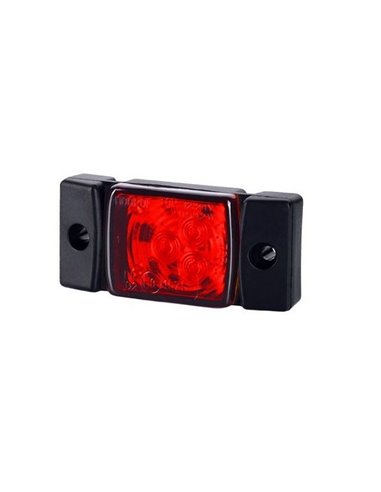 Feu de position à LED avec support et fixation latérale, homologué 12/24 V, R1 A SM1, blanc, orange et rouge