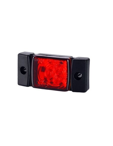 Galibo LED con soporte y fijación lateral 12/24V homologado R1 A SM1, blanco, ámbar y rojo