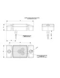 Galibo LED con soporte y fijación lateral 12/24V homologado R1 A SM1, blanco, ámbar y rojo