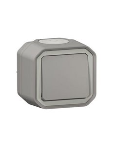 Conmutador/Interruptor de superficie NEW PLEXO gris IP55 monobloc