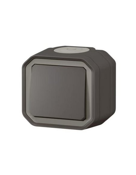 Interrupteur/commutateur en saillie PLEXO neuf, anthracite, IP55, monobloc